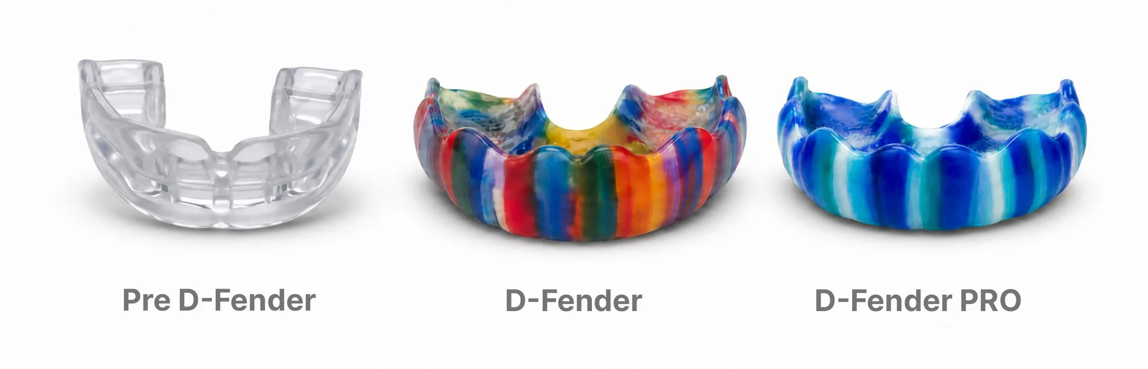 I tre modelli a confronto: Pre D-Fender, D-Fender e D-Fender PRO